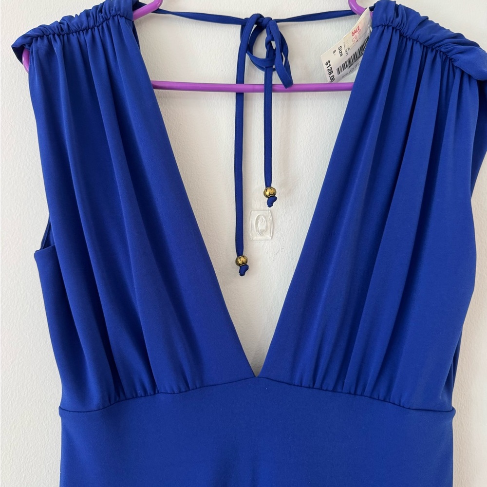 South Moon Under Royal Blue Deep V Jumpsuit